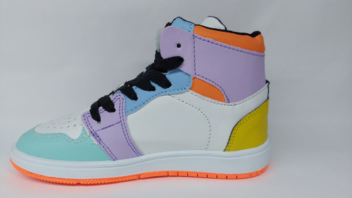 Imagen 4 de 7 de Tenis Para Niña Bota Multicolor M.s.hoes Original Cómodos