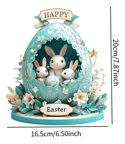 2d Acrílico De Pascua Con Base De Decoración Del