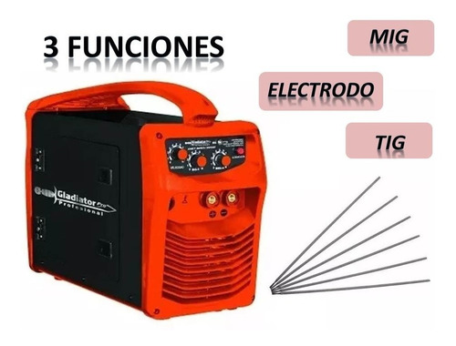 Soldadora Inverter Mig-electrodo-tig Gladiator + Electrodos