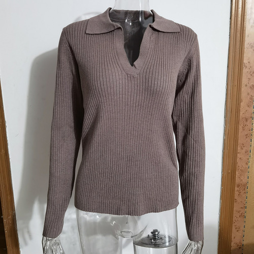 Jersey De Punto Estilo Mujer, Cuello Holgado, A La Moda