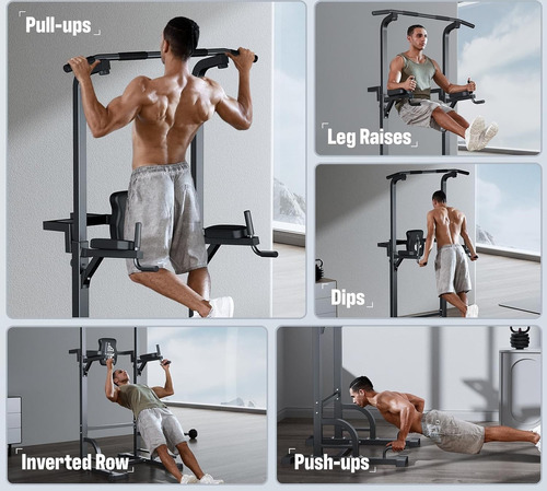 Estructura Estacion Dominadas Barra Multifuncional Gimnasio En Casa, Máquina De Levantamiento De Pesas, Equipo De Fitness, Culturismo, Construcción Muscular