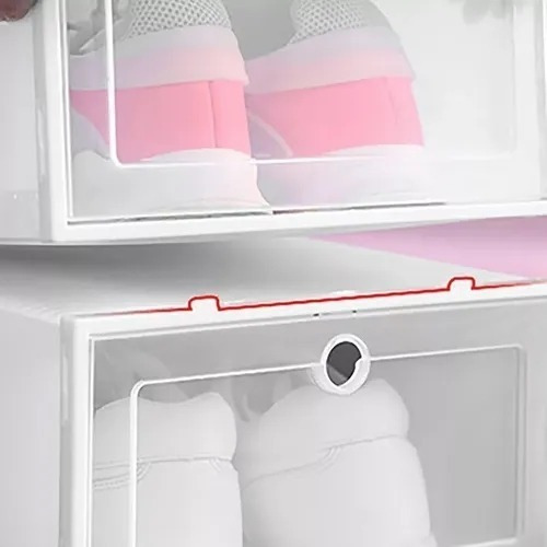 Imagen 7 de 7 de Pack 6 Organizador De Zapatos Caja Organizadora Transparent