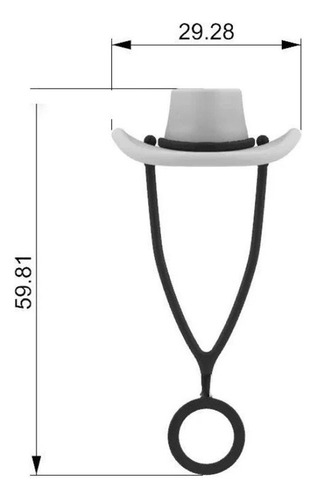 Fundas Para Popote De Silicona Diseño Sombreros De Vaquero 4 Pzas Mix