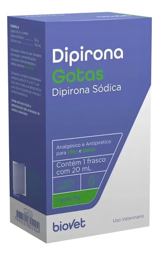 Gotas de dipirona 20 ml - Biovet Gatos y Perros