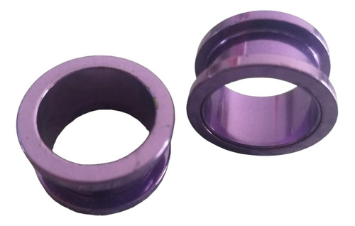 Tunel Expansor De Acero Anodizado Lila 16 Mm El Par