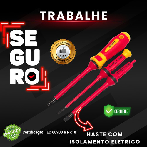 Jogo Chave Isoladas 1000v Kit 14 Und Com Imã Profissional