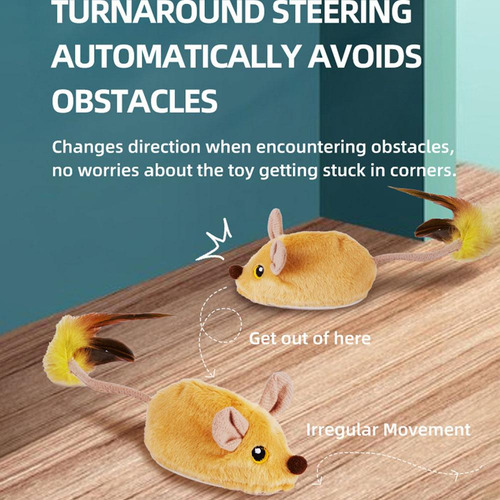 Juguete De Ratón Simulado Con Control Remoto Para Gatos, Jug
