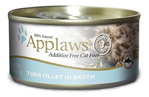 Applaws Tin Cat 2.4oz Atún Filete - Paquete De 24.