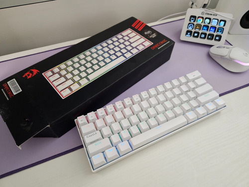 Teclado Bluetooth Redragon Draconic Blanco Con Rgb Usado