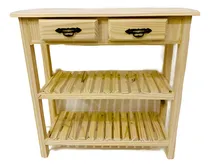Comprar Mesa Arrime De Pino 80x80x30 2 Cajones + 2 Parrillas Liquida