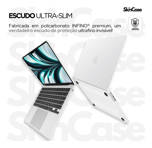 Capa P/ Macbook Air 15 M2 M3 M4 2023/2025 Transparente Fosca