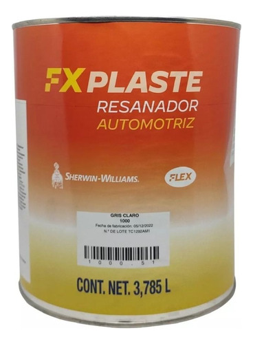 Masilla Plaste Automotriz Gris 946ml Flex (5 Pza) 