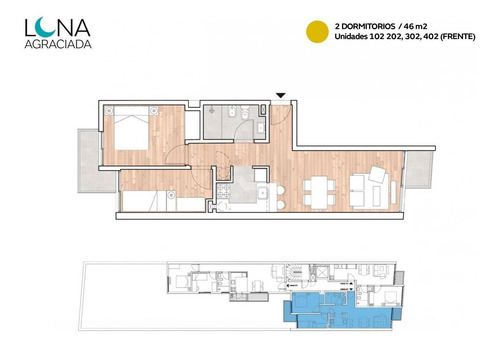 Imagen 4 de 4 de Apartamento La Aguada Venta 2 Dormitorios Agraciada Y Gral. Luna Ed Luna Agraciada Al Frente