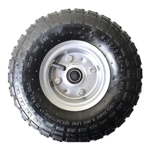 Imagen 4 de 5 de Pack X4 Ruedas Alta Resistencia Carro, Yegua, 10 Pulgadask
