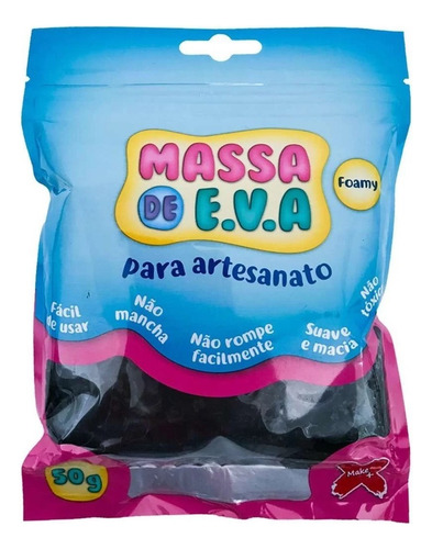 Massa De Eva Preto 50g - Make+ - Massa De Alta Qualidade