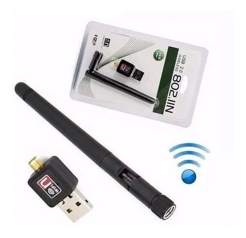 Imagem 3 de 3 de Adaptador Wireless Wi-fi 150mbps C/antena Usb 2.0
