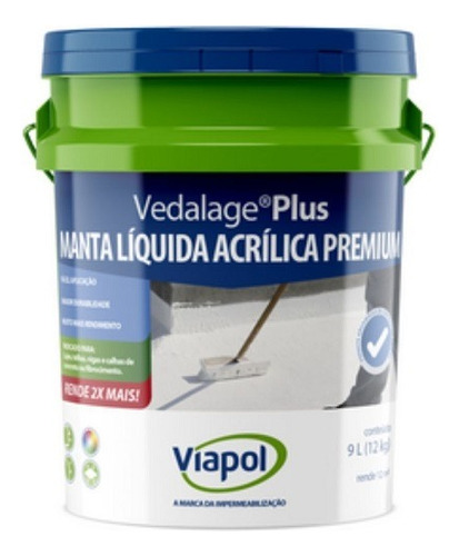 Manta Borracha Liquida Laje Vedalage Plus Viapol 12kg Cores