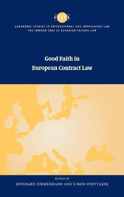 Libro The Common Core Of European Private Law: Good Faith...