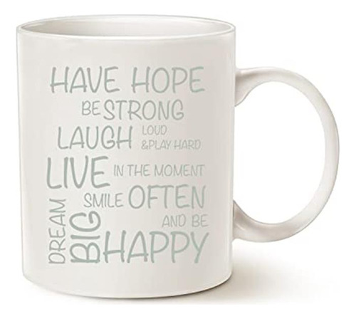 Taza De Café Inspiradora Divertida, «have Hope Be Strong», C