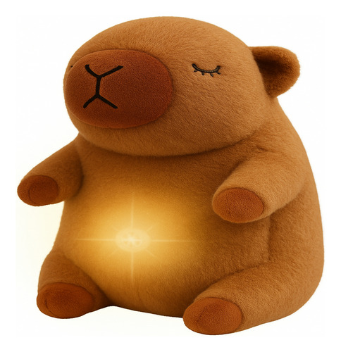 Peluche De Apego Capibara Que Respira Marrón Claro