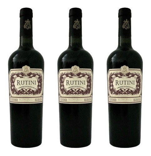 Vino Rutini Cabernet Sauvignon 750 Ml Botella Pack X3