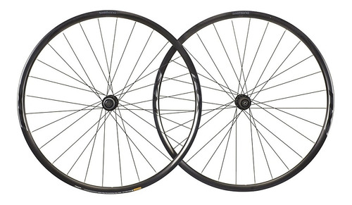 Par Roda Shimano 700 Speed Clincher Rx010 Freio A Disco Cor Preto