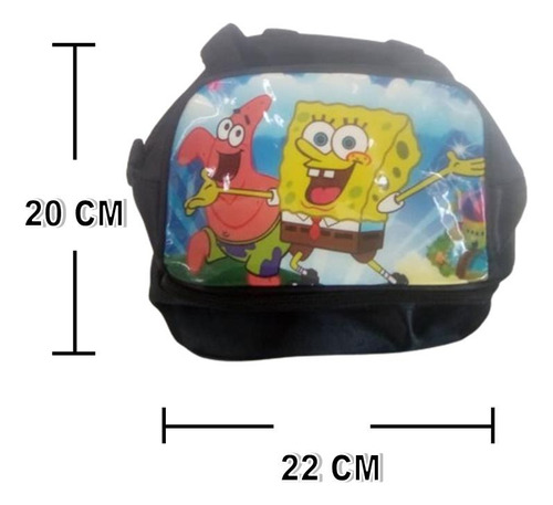 Bolso Termico Bob Esponja Niños Escuela 22x13x20
