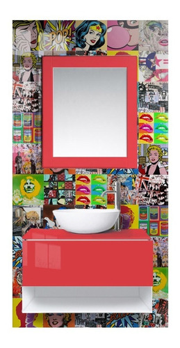 Imagen 1 de 10 de Juego De Baño: Vanitory Flotante + Espejo + Azulejos