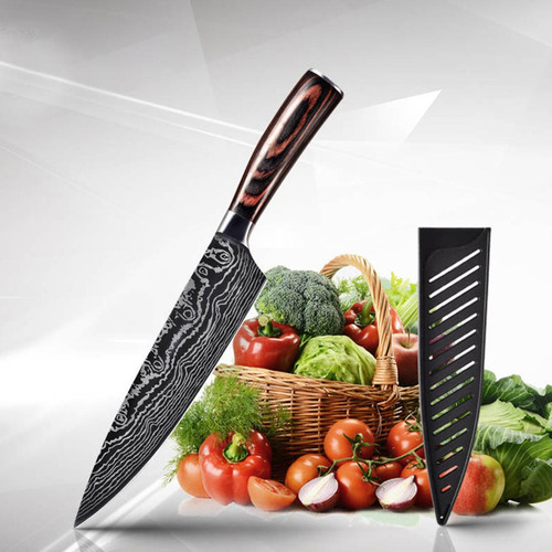 Imagen 3 de 3 de Cuchillo Profesional Japonés De Acero De Carbono
