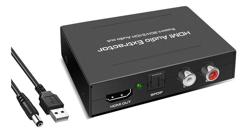 Ruipuo Extractor De Audio Hdmi, Hdmi A Hdmi + Toslink Ptico