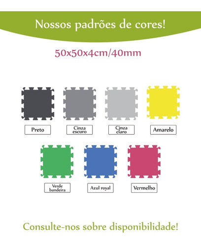 Kit 7 Tatame Tapete Eva Academia Luta Yoga 50x50 40mm