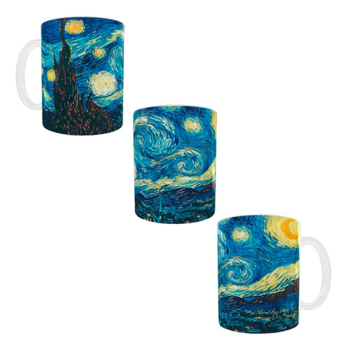 Taza Nueva Con Caja Van Gogh Noche Estrellada