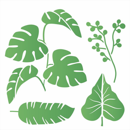 Stencil 30,5x30,5 Plantas Tropicais - Opa 2598