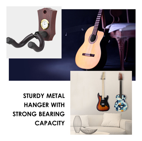 Soporte De Pared Para Guitarra Y Higrómetro 2 En 1 Para Inst