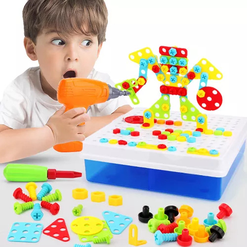 Juego Herramientas Taladro Eléctrico Niños 258 Piezas Gav