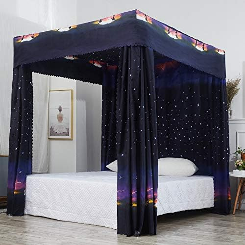 Cortinas De Cama Con Dosel De Cuatro Esquinas Galaxy - ...