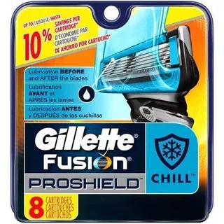 Gillette Fusion Proshield Repuestos De Enfriamiento 8 Ct