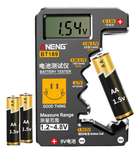 Probador Testeador De Pilas Y Baterias Pantalla Lcd Aa Aaa