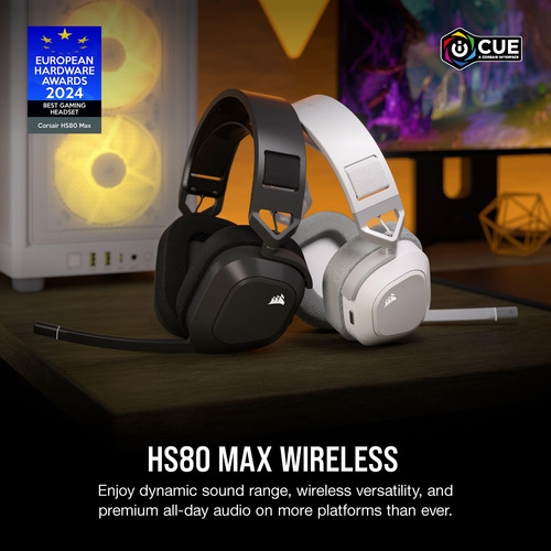 Fone De Ouvido Para Jogos Corsair Hs80 Max Wireless Com Blue