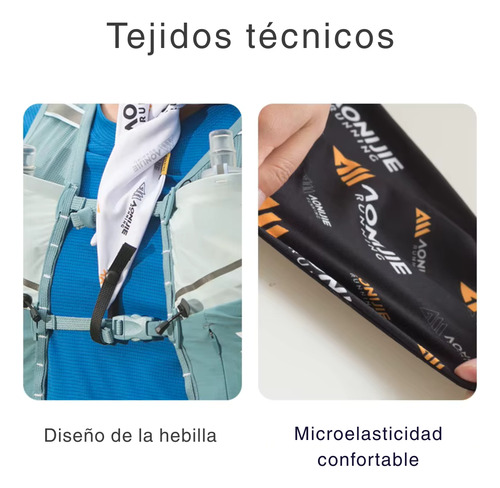 Pañuelo Deportivo Bandana Porta Hielo Cubre Nuca Aonijie Negro