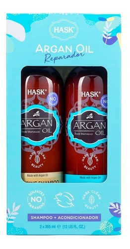 Hask Shampoo + Acondicionador Argan Oil 355 Ml