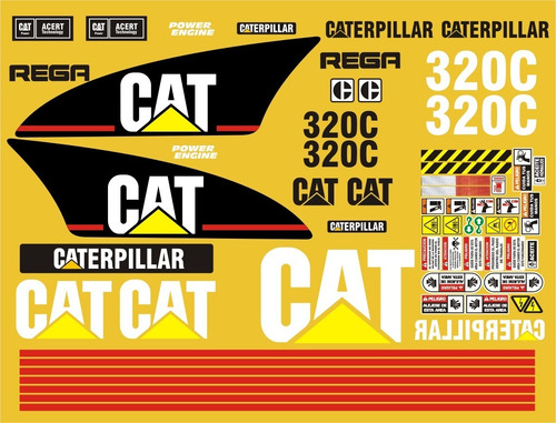 Calcomanias Para Excavadora Caterpillar 320c