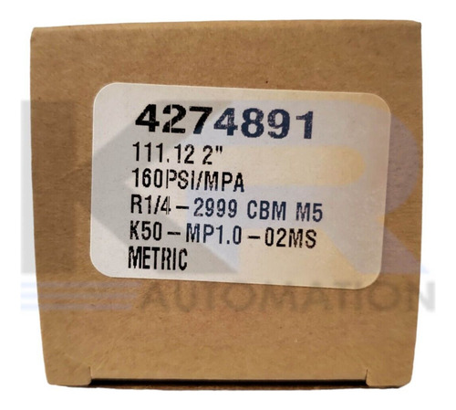 New Smc 4274891 Pressure Gauge 160psi Ssn