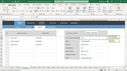 Planilha De Orçamento Pessoal E Familiar 4.0