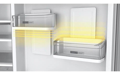 Heladera inverter no frost Whirlpool WRE57K2 inox con freezer 443L 220V