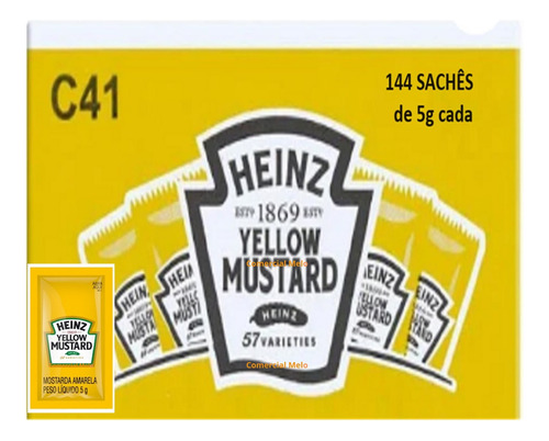 Combo Heinz Mostarda E Maionese Sachês Lanches Porções Deliv