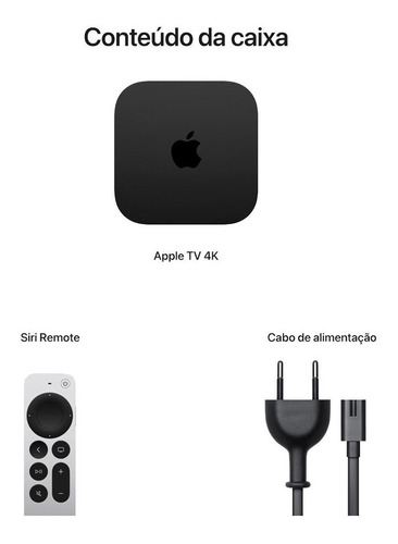 Apple Tv 4k Wi-fi 64gb  Preto - Apple - Mn873bz/a