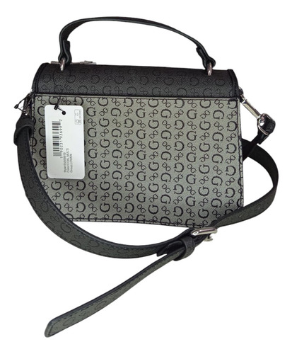 Bolsa Crossbody Color Negro Con Griss Marca Guess