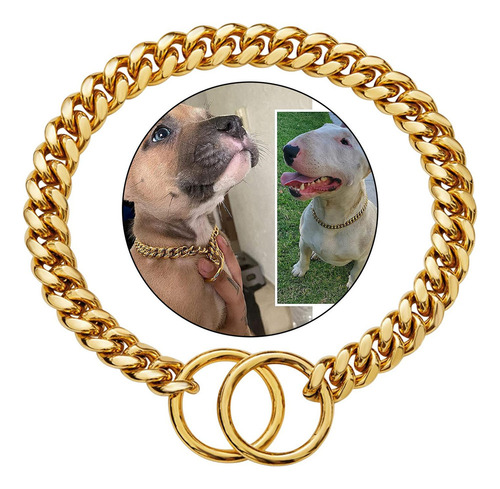 Cnn Collar Cadena Para Perro Grande, Gargantilla Cubana Y