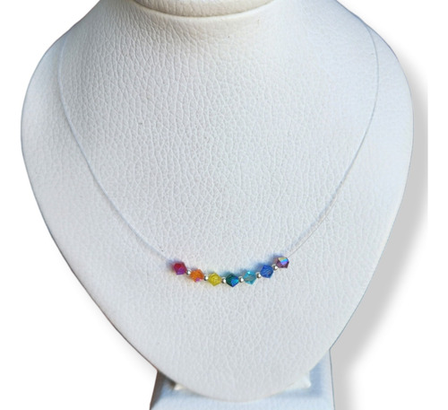 Collar Tanza Cristal Swarovski Elements 7 Chakras Colores 